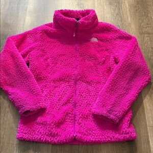 The North Face hot pink fleece jacket size Large